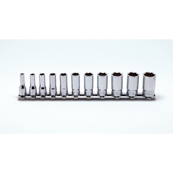 Ko-Ken Socket set 4-14mm 6 Point 200mm 12 pieces 1/4 Sq. Drive, RS2300X/12 RS2300X/12 - main